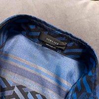 Versace Mainline Hemd Seide Baroque Greca Medusa Italy