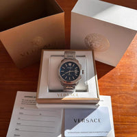 Versace Mainline Uhr Dylos Automatik Full Set Medusa Baroque