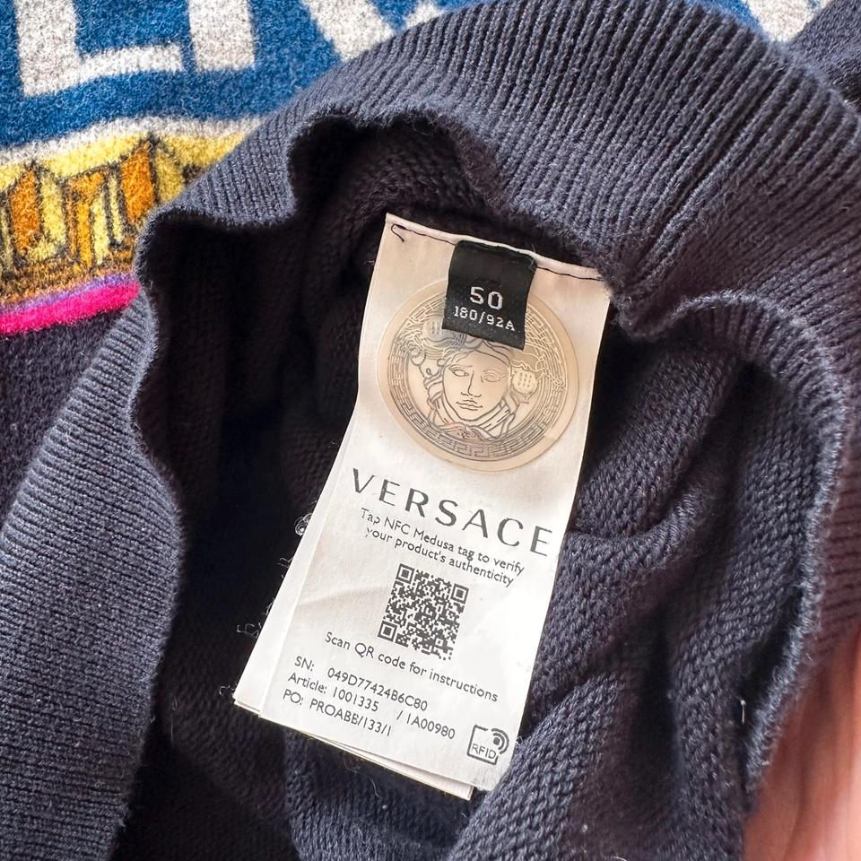 Versace Mainline Pullover Heavy Knit Logo Baroque Medusa