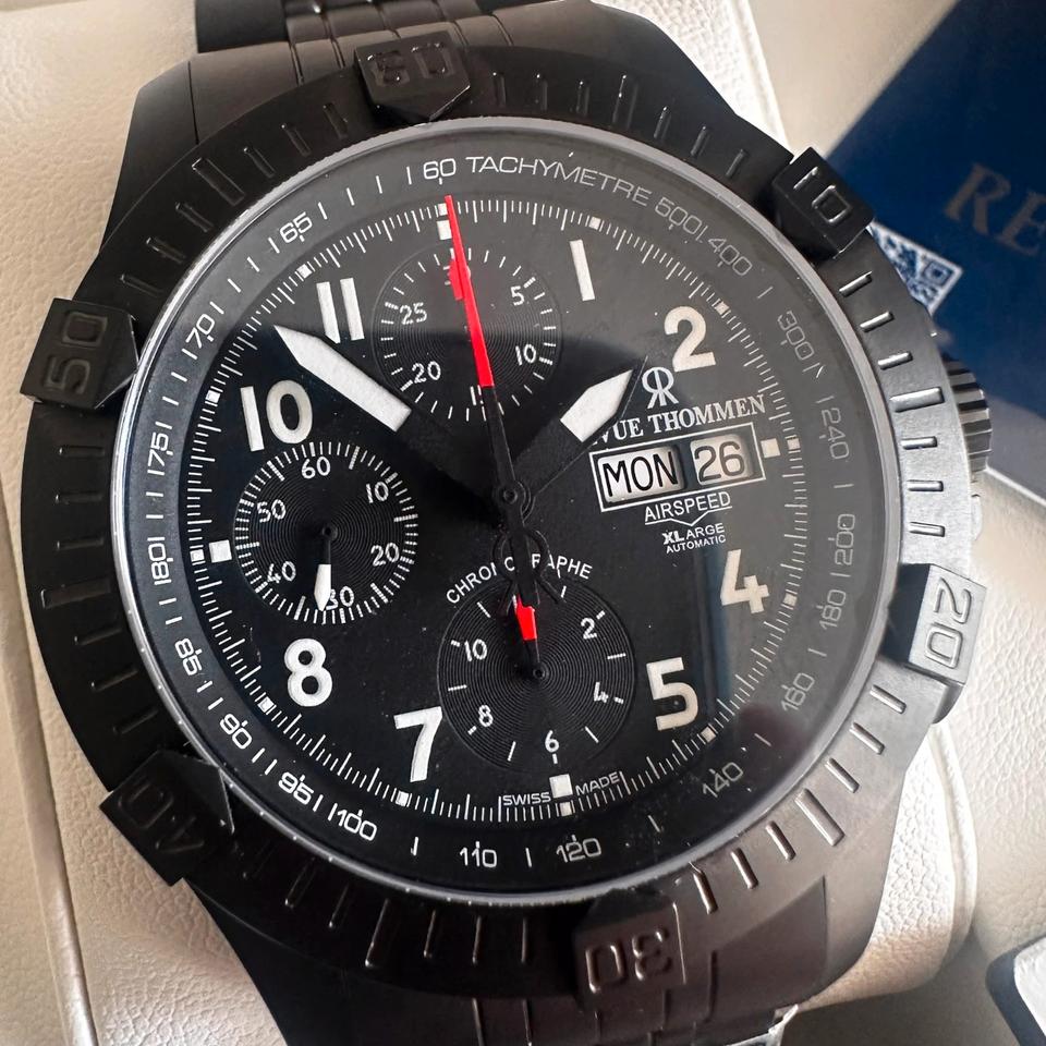 Revue Thommen Chronograph Automatik Uhr Air Speed XL