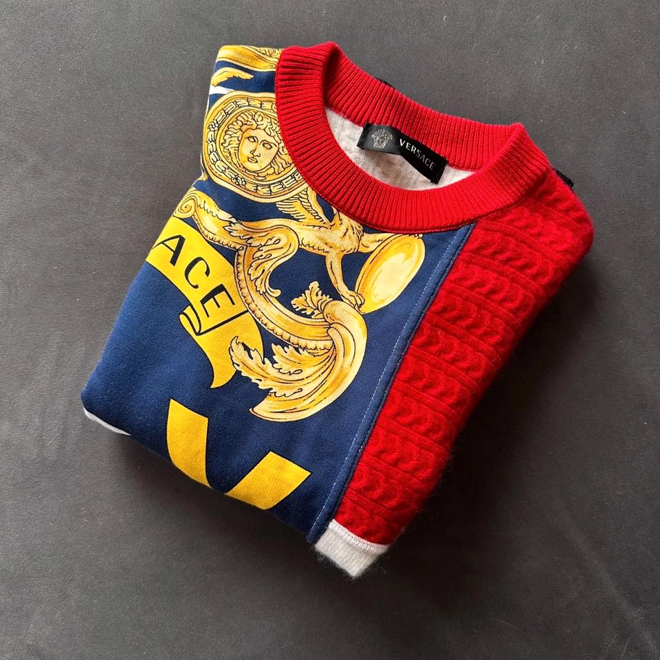 Versace Mainline Pullover Knitted Medusa Baroque Italy
