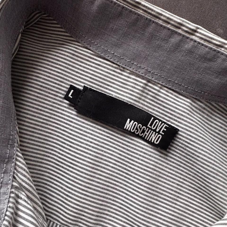 Love Moschino Hemd Striped Heart Crown Milano