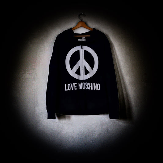 Love Moschino Jacke mit Peace Logo