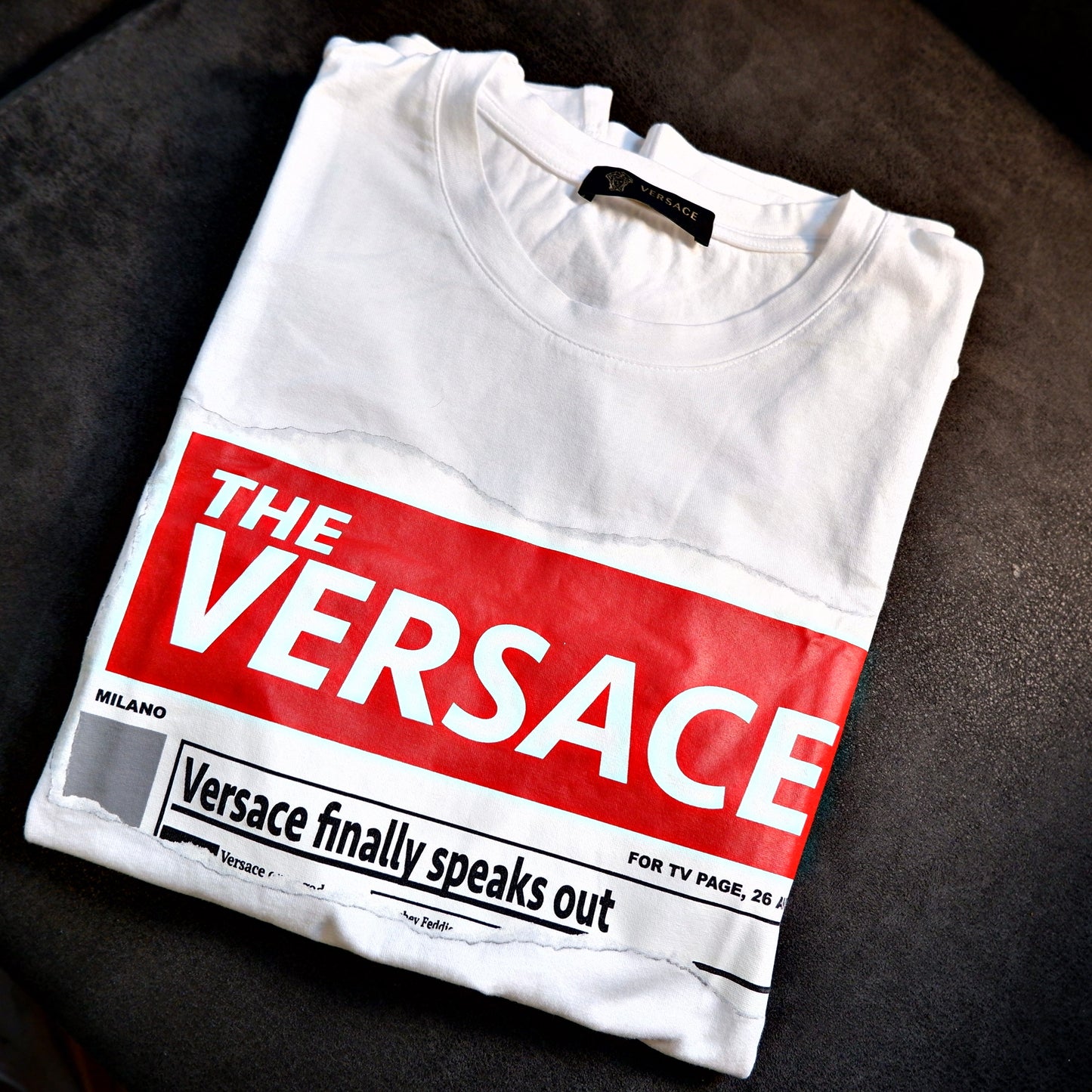 Versace Mainline T-Shirt Newspaper Tabloid