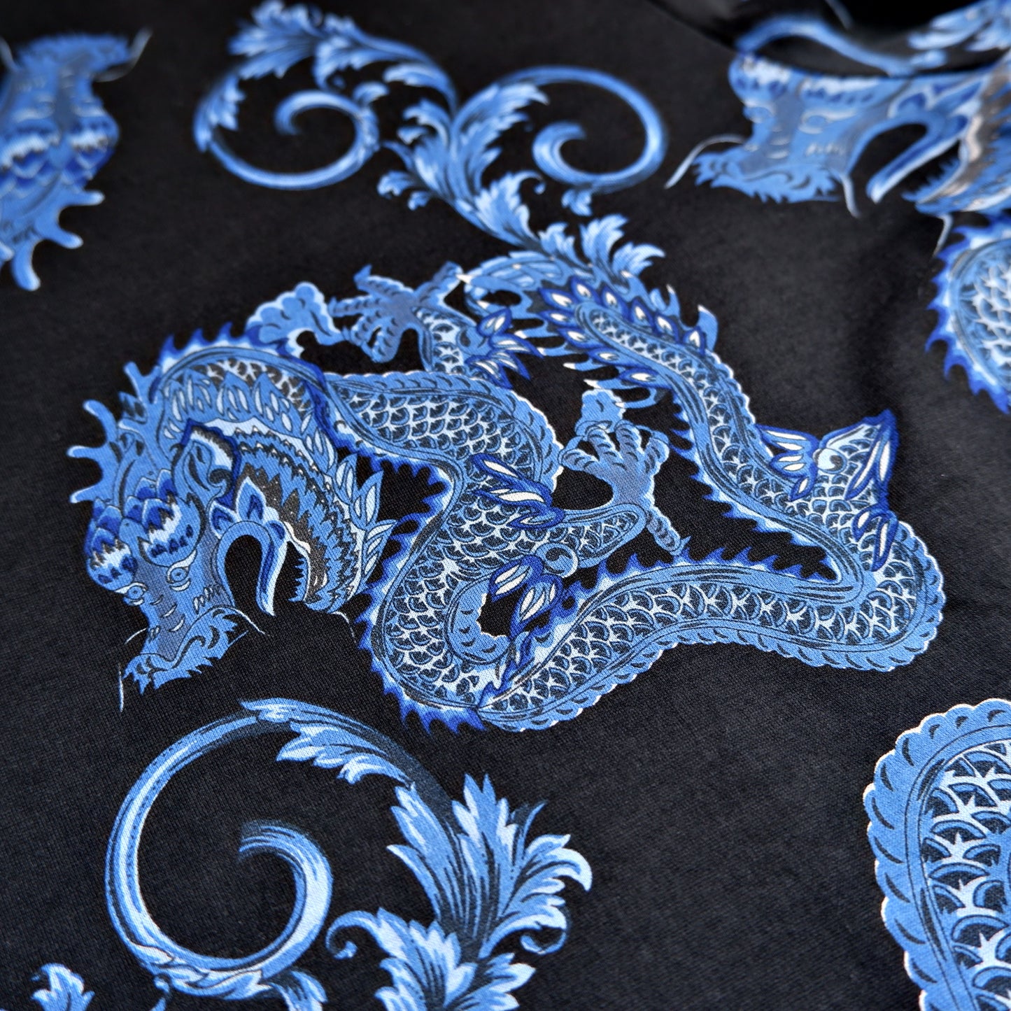 Versace Mainline T-shirt Blue Dragon