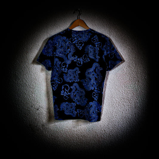 Versace Mainline T-shirt Blue Dragon