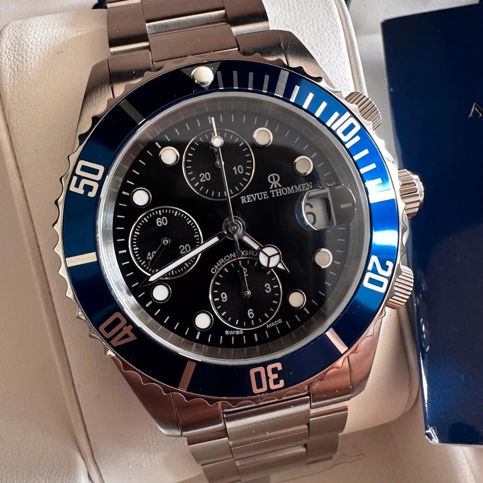 Revue Thommen Chronograph Diver Automatik Swiss Full Set