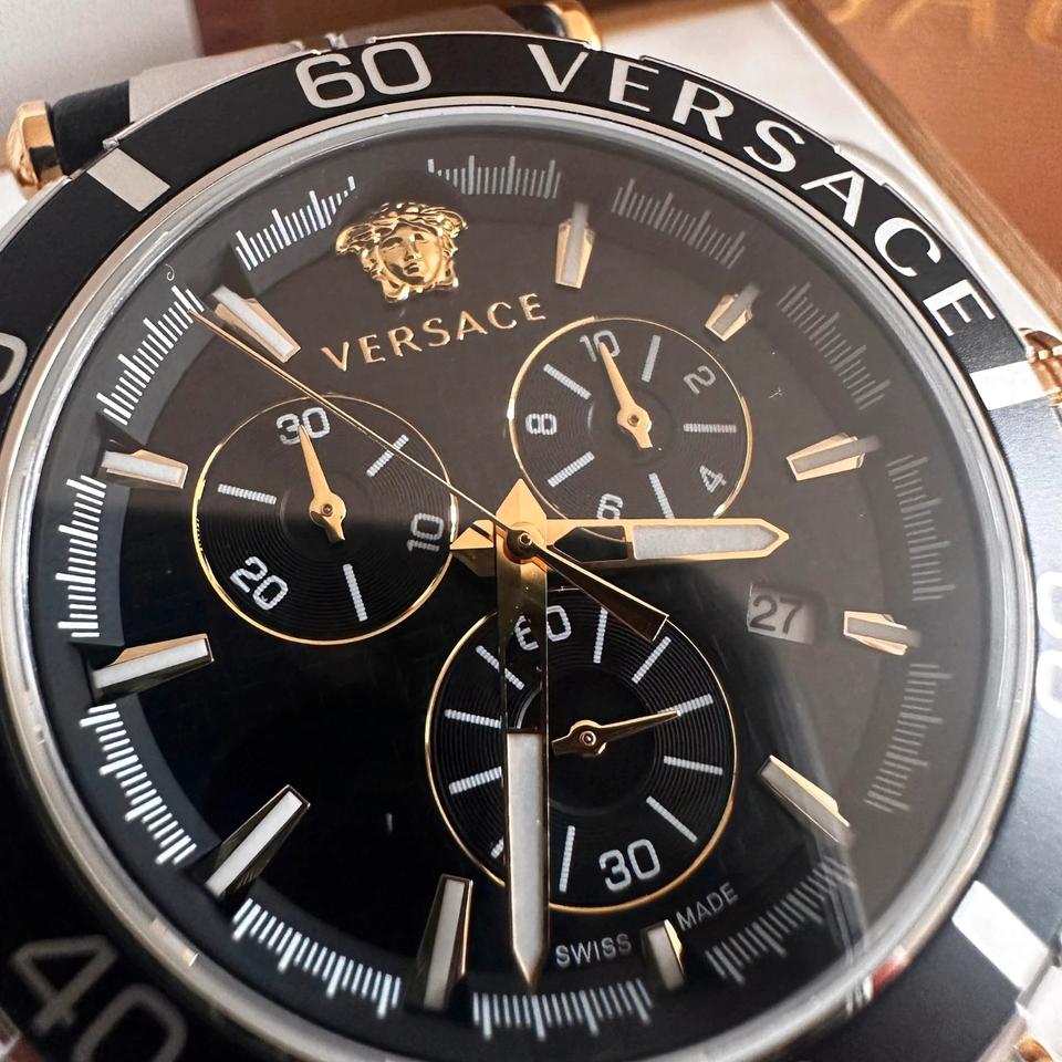 Versace Mainline Greca Chrono Uhr Medusa Full Set Swiss