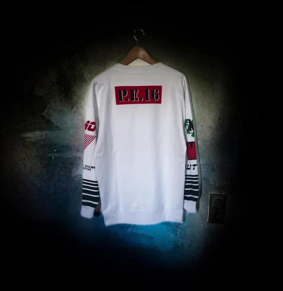 Moschino Mainline Sweatshirt Racer White Made in Portuga