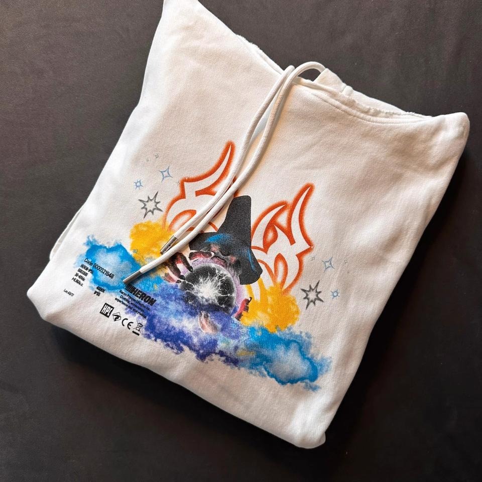 Heron Preston Hoodie Pullover Organic Cotton Tribal Wiza