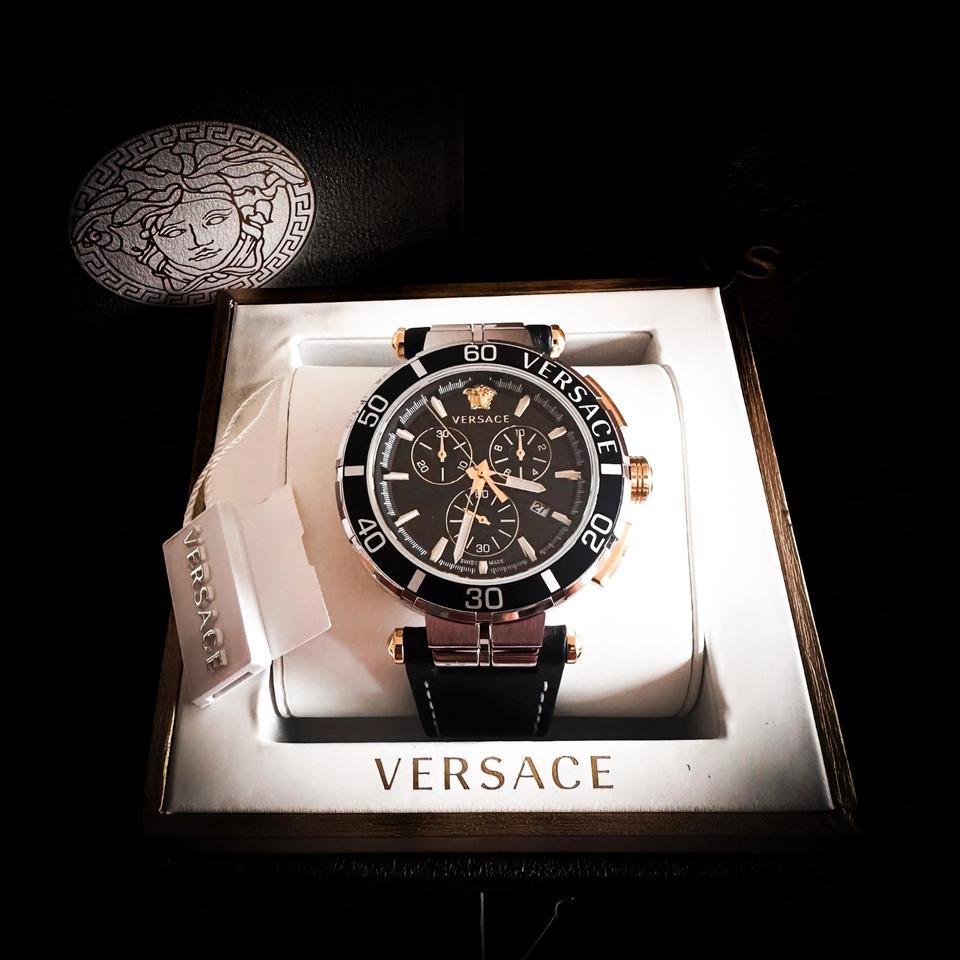 Versace Mainline Greca Chrono Uhr Medusa Full Set Swiss
