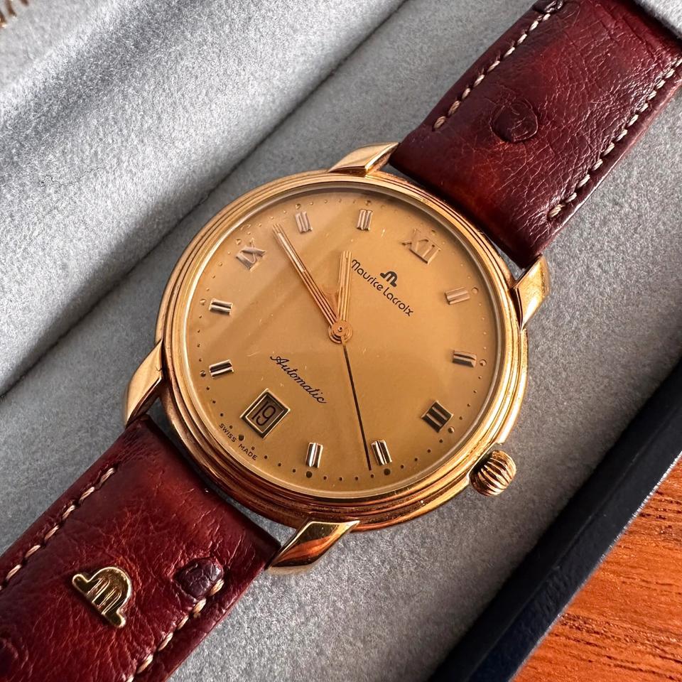 Maurice Lacroix Uhr Pontos Gold 23293 Automatic Box Swiss