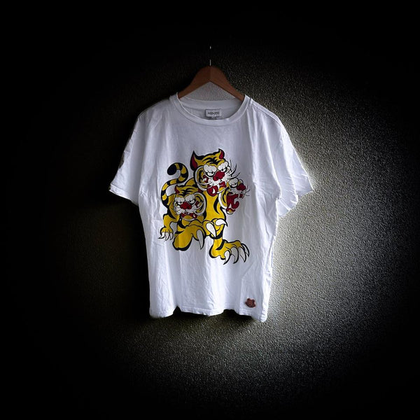 Kenzo T-Shirt Tiger Asia Front & Back Print Lion