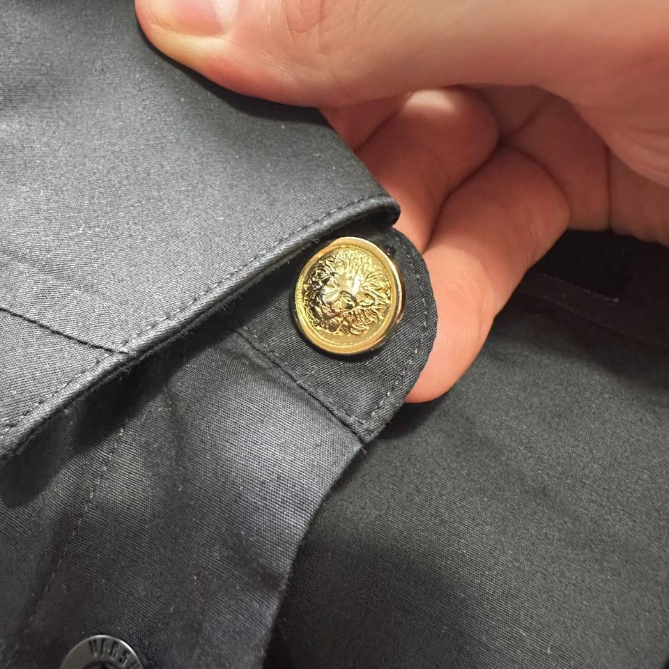 Versus Versace Hemd Gold Oro Lion Logo Shirt Zipper