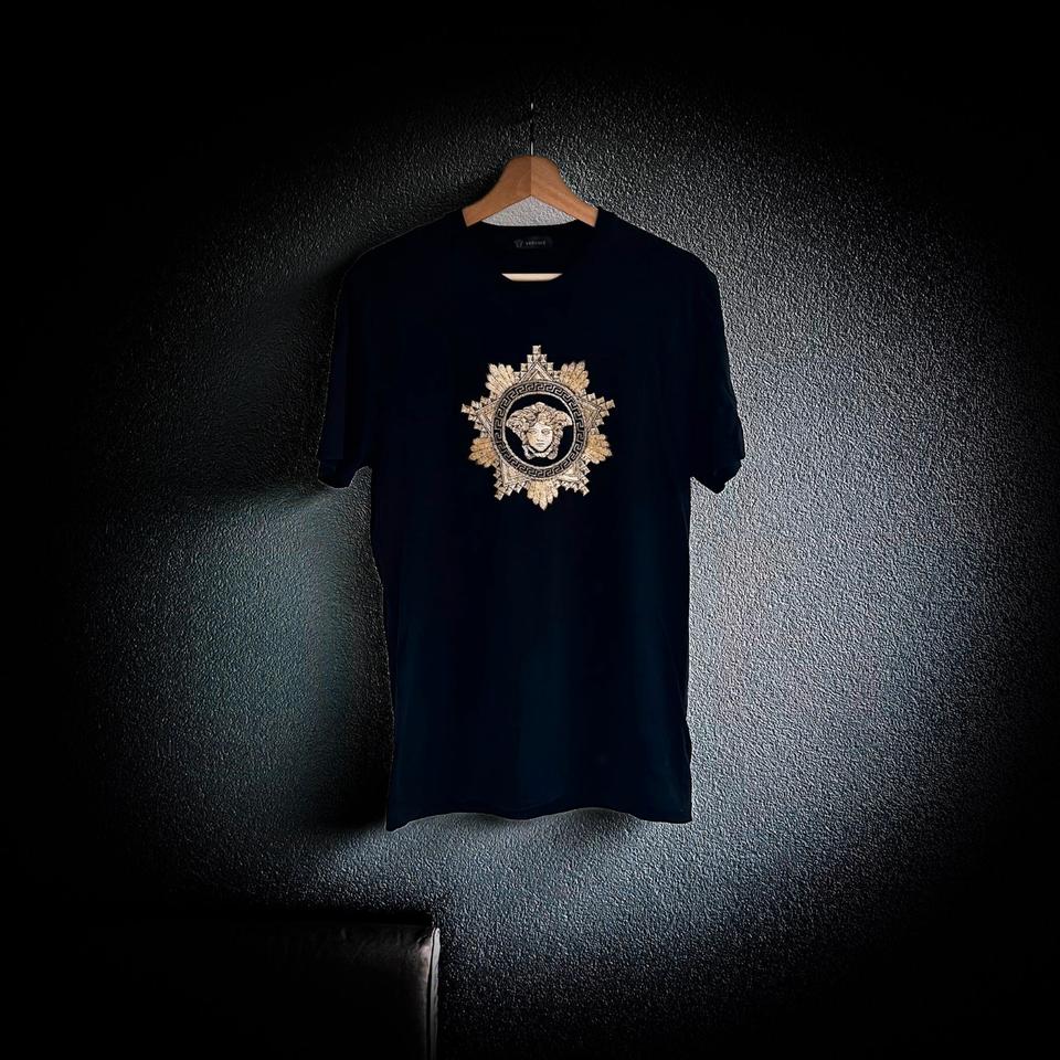 Versace Mainline T-Shirt Medusa Baroque Oro Stitched