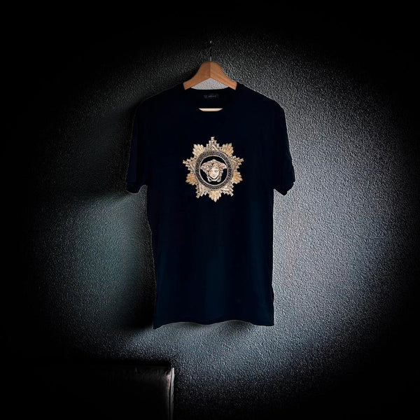 Versace Mainline T-Shirt Medusa Baroque Oro Stitched