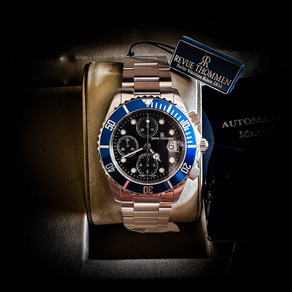 Revue Thommen Chronograph Diver Automatik Swiss Full Set