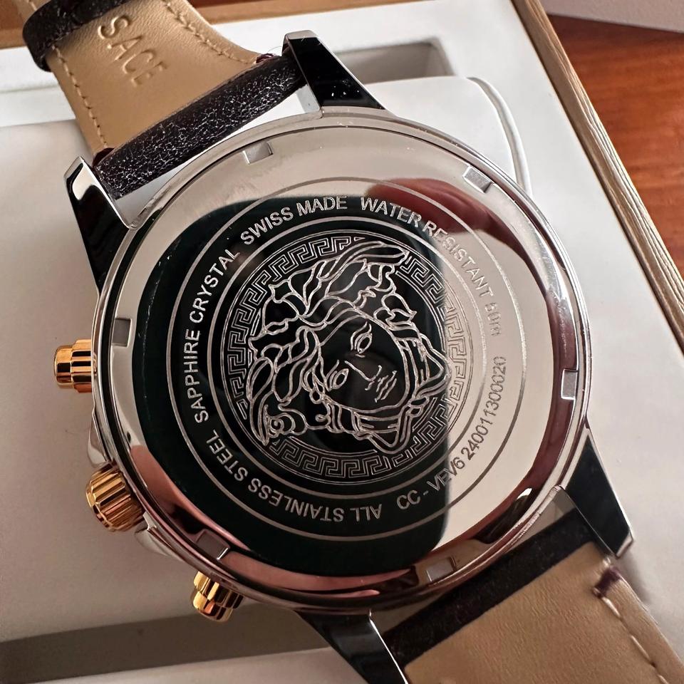 Versace Mainline Uhr Signature Chronograph Medusa Gold