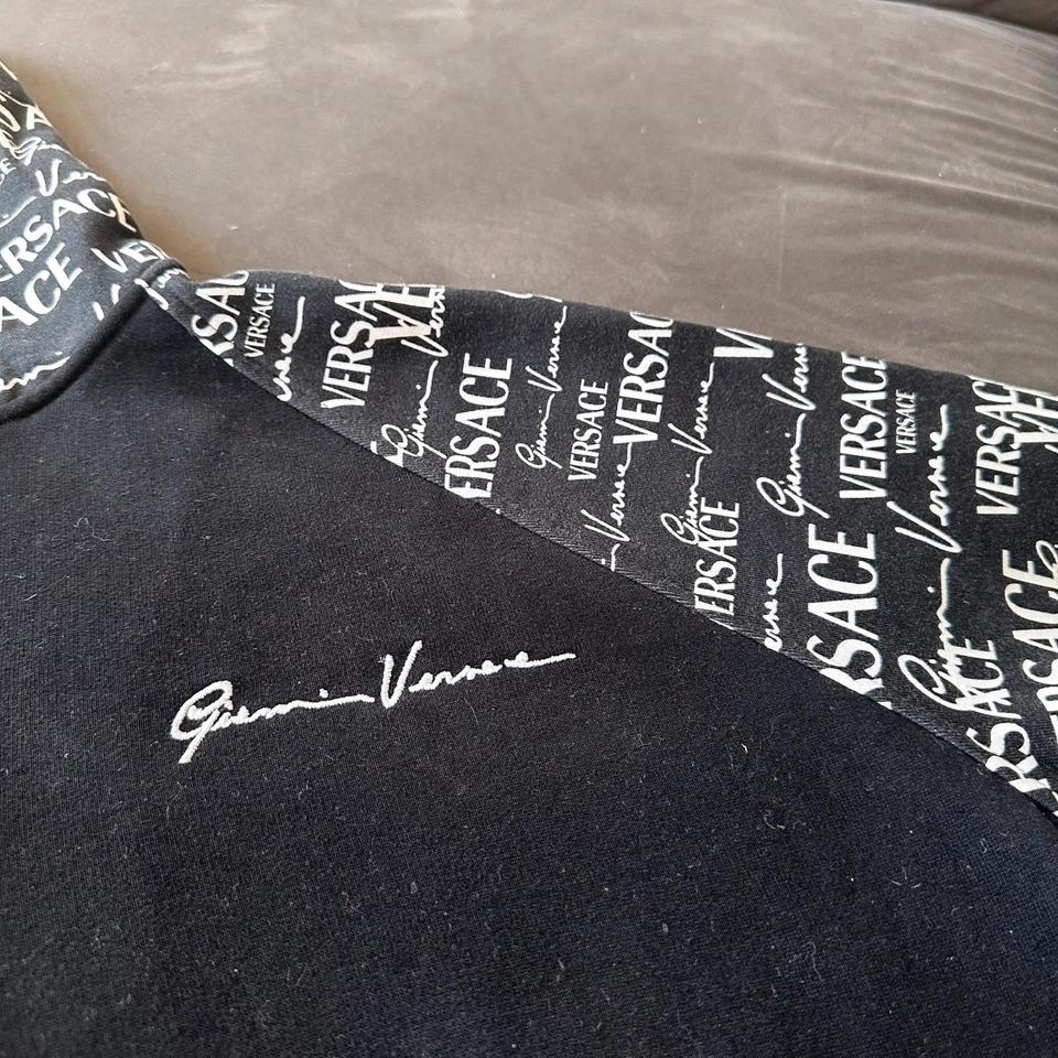 Versace Mainline Hoodie mit Logo Kontrastärmeln Gianni Versace