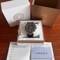 Versace Mainline Greca Chrono Uhr Medusa Full Set Swiss