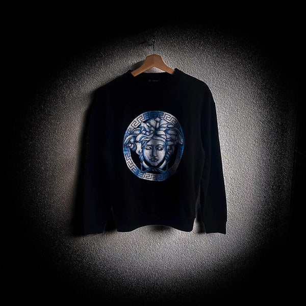 Versace Mainline Medusa Mosaik Sweatshirt Baroque Greca Italy