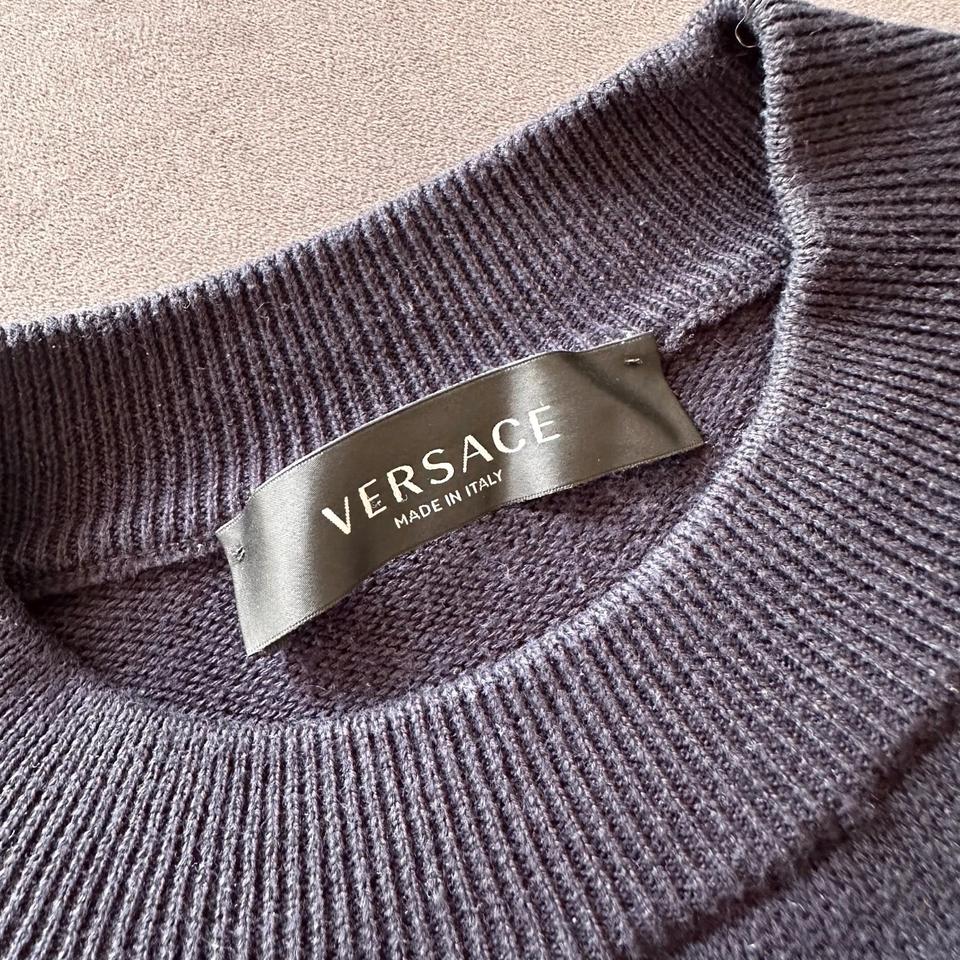 Versace Mainline Pullover Heavy Knit Logo Baroque Medusa