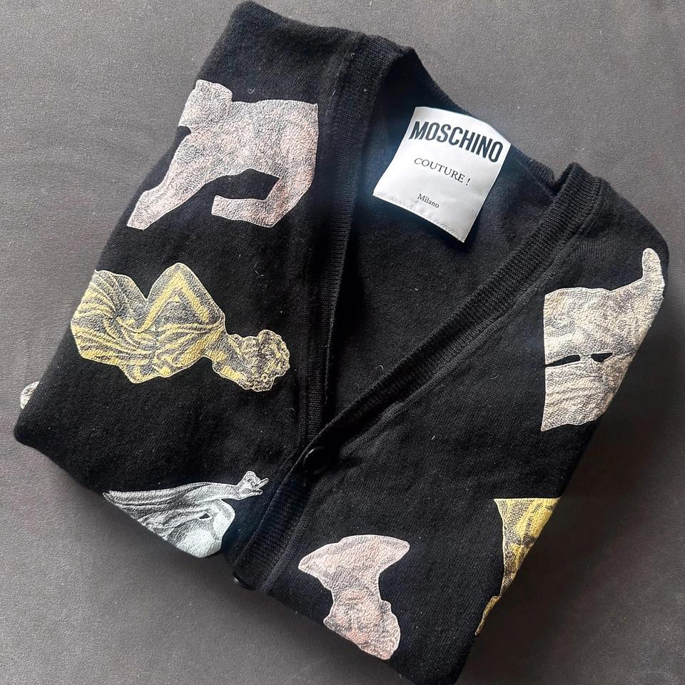 Moschino Mainline Strickjacke Greca Baroque Wool Milano